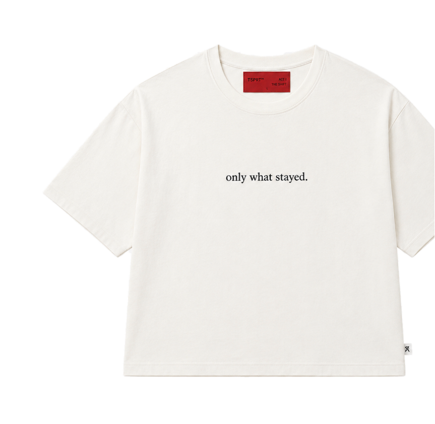 Carryover Jersey — Object 002, chalk warmweight jersey reading only what stayed